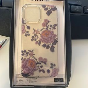 Iphone 12 Pro Max clear case with floral design